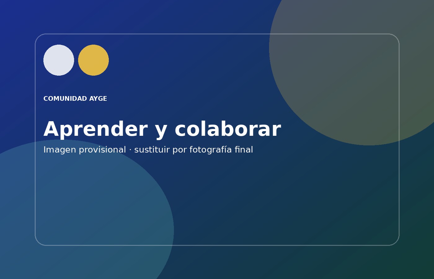 Personas y organizaciones colaborando en Comunidad AYGE