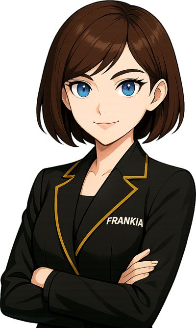 Frankia con brazos cruzados