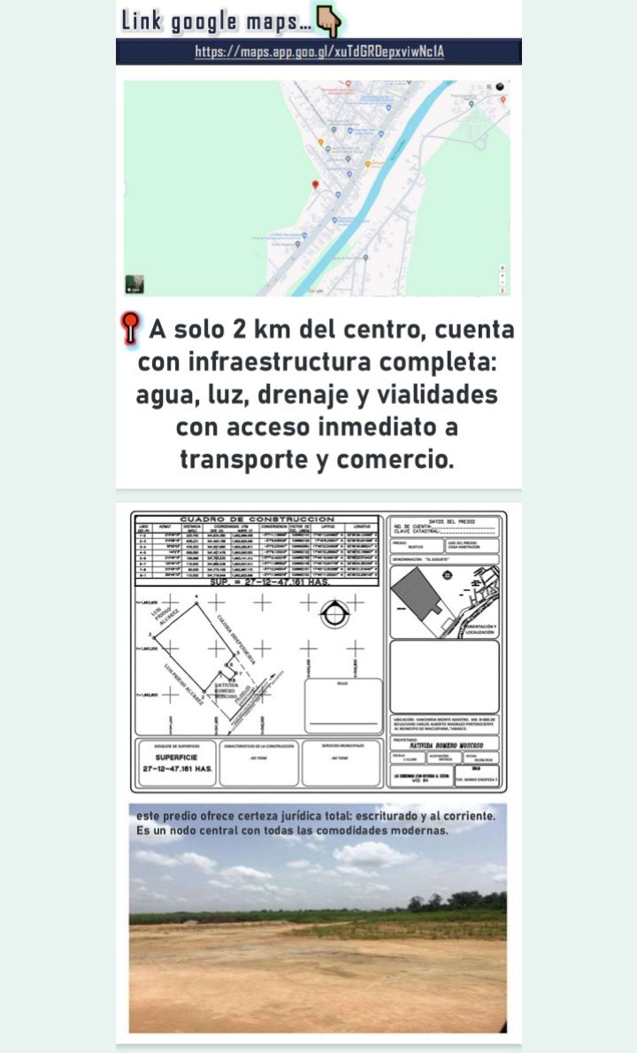 TERRENO MACUSPANA , TABASCO